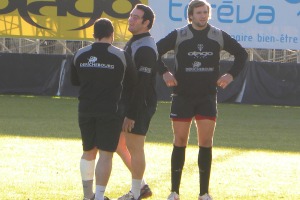 Avant de débuter l'entrainement, ça rigole du côté du CA Brive